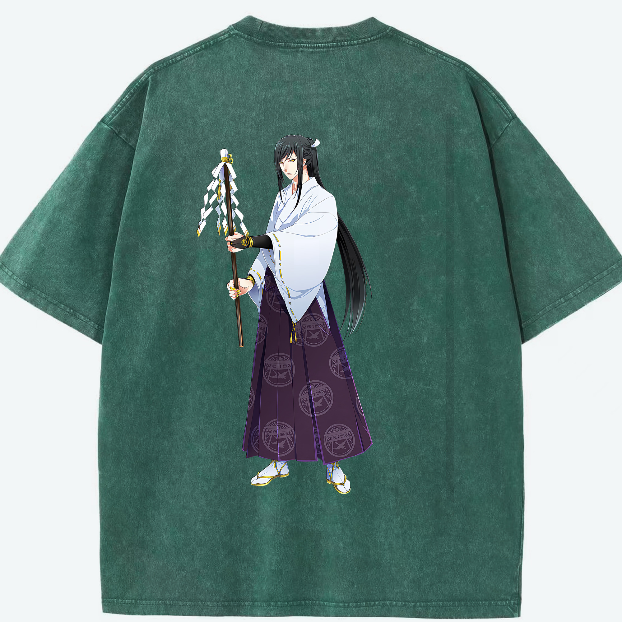 （画像用） 刀剣乱舞 Touken Ranbu 綿100% ヴィンテージ風 半袖Tシャツ（背面プリント）